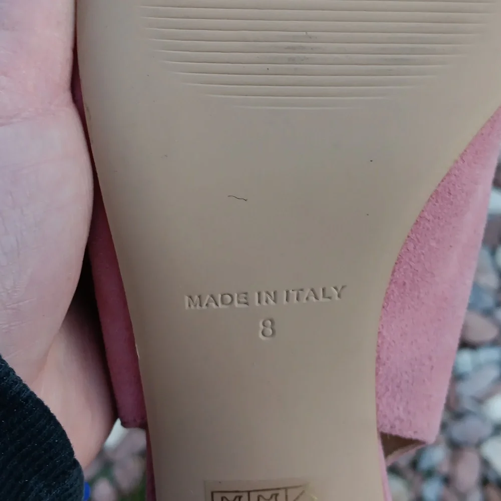 Everlane sling back small block heel pink suede leather shoes womens sz 8 - Picture 8 of 8